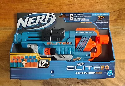 Buy Nerf Elite 2.0 Commander RD-6 Blaster, 12 Official Nerf Darts, 6-Dart Rotating • 10.90£