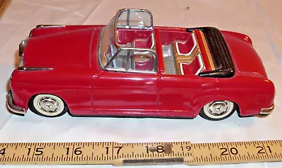 Buy Bandai Mercedes Benz 2/9 Convertible Car Tin Friction Toy Japan In Red • 78.74£