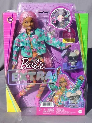 Buy 2021 Mattel GXF09 NRFB Barbie AA EXTRA #10 Pink Hair Jacket MOUSE • 51.21£