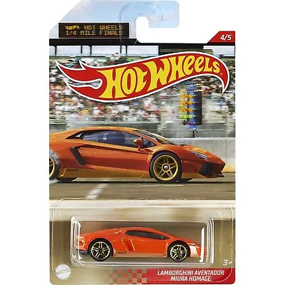 Buy Hotwheels Lamborghini Aventador Muira Homage, 1/4 Mile, (Orange) • 9.89£