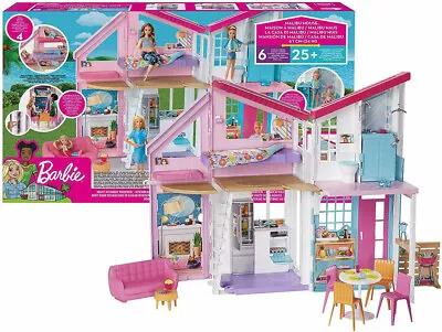 Buy Barbie La Maison In Malibu 6pcs 25 Accessories 61cm For Doll House 690774 • 110.87£