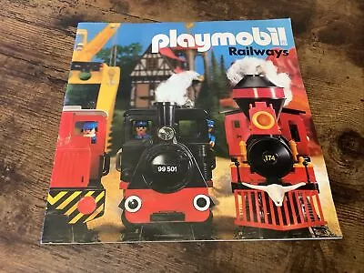 Buy Rare Catalogue Playmobil Train Railways Uk Aus Gb 1989 Leaflet Flyer  Vintage • 21.99£
