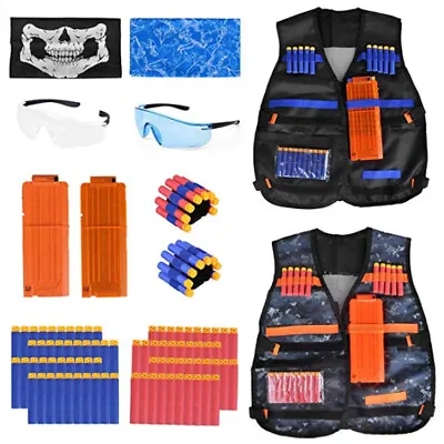 Buy 2 Sets Tactical Vest Accessories Kit For Elite Dart Nerf Guns Vest Suit Bullets • 24£