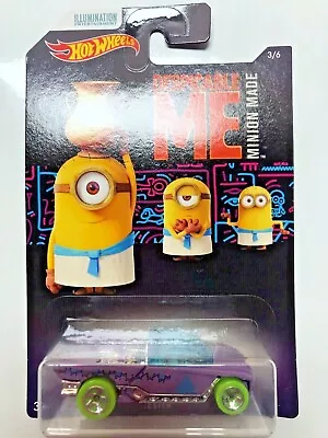 Buy HOT WHEELS 2017 Despicable Me Minion Made JESTER Lavender MINT ON CARD • 3.25£