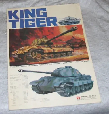 Buy King Tiger 1/24 Scale German Panzwekampfwagen Vi 1944-5 Bandai Kit Instructions • 4£