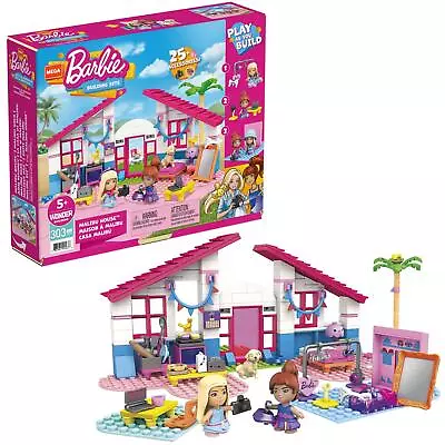 Buy MEGA Barbie - Malibu House Buildable Construction Playset • 21.49£