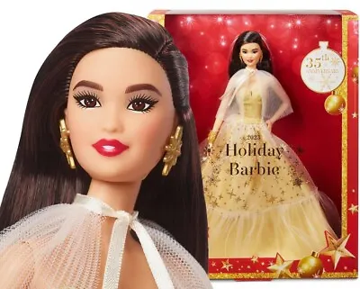 Buy Barbie Signature Christmas Doll 2023 Black Hair HJX07 Mattel Holiday Barbie • 98.86£