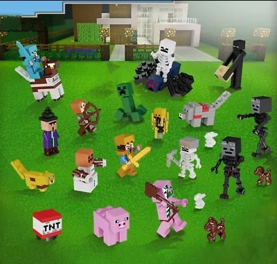 Buy Minecraft Lego Mini Figures. Figures In Unopened Packs Ready To Build  • 0.99£