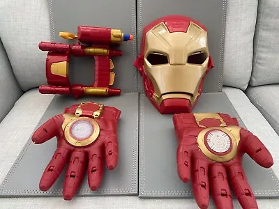 Buy Marvel Iron-Man Age Of Ultron Light And Sounds Repulsor Gloves And Mask Nerf Gun • 14.99£