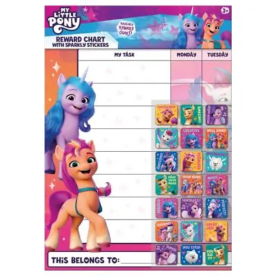 Buy My Little Pony Reward Chart With Stickers, Reusable Visual Behaviour Autism SEN • 4.99£