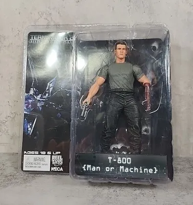 Buy Neca Terminator 2 Judgement Day T-800 Man Or Machine Action Figure Bnib • 31.99£