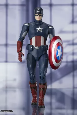 Buy Bandai S.H. Figuarts Avengers CAPTAIN AMERICA ACTION FIGURE (Cap Vs. Cap) • 76.99£