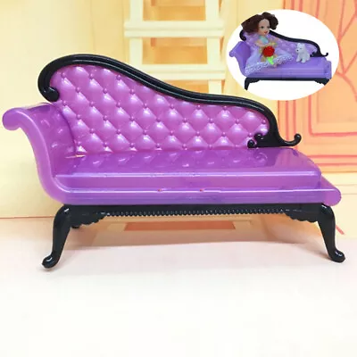 Buy Purple Mini Dollhouse Furniture Sofa Couch Barbie House Christmas Girl Gifts • 6.78£