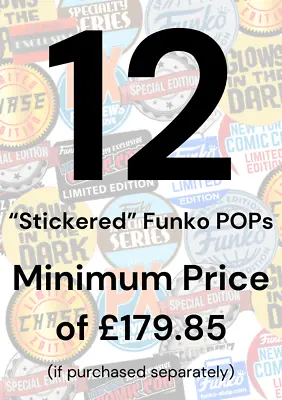 Buy Funko POP Mystery Box - Random 12 Genuine Stickered Funko POP With Protectors • 85.99£