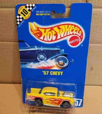 Buy Hot Wheels '57 Chevy,yellow W/flames, Carded • 14.75£