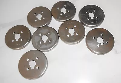 Buy MECCANO JOB LOT OF 8 No.137 ZINC WHEEL FLANGES SOME STAMPED AS SHOWN • 4.99£