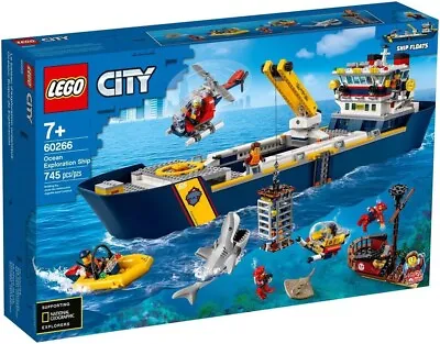 Buy LEGO CITY 60266 - The Ocean Exploration Ship - Helicopter - New & Sealed • 212.53£