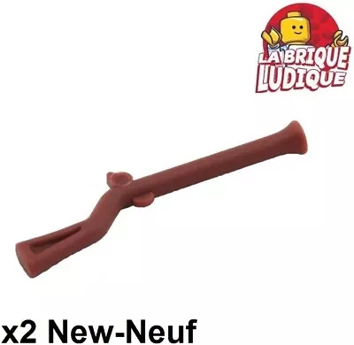 Buy LEGO 2x Weapon Gun Flintlock Musket Musket Musket Rifle Brown/Redish Brown 2561 • 1.88£