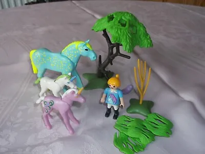 Buy Playmobil Collection, Unicorns, Magical Horse, Figure And Trees • 12£