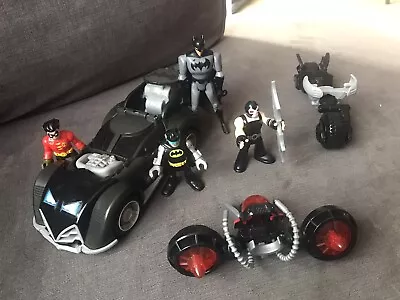 Buy Batman And Robin Action Figures With Car + Hoover Pack And Motorcycle  • 8.50£