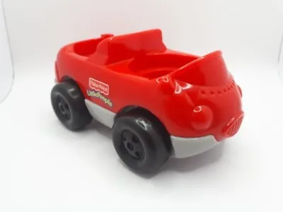 Buy Vintage Fisher Price Little People World Traveler Red 2-Seat Car Vehicle 2001 VG • 5.99£