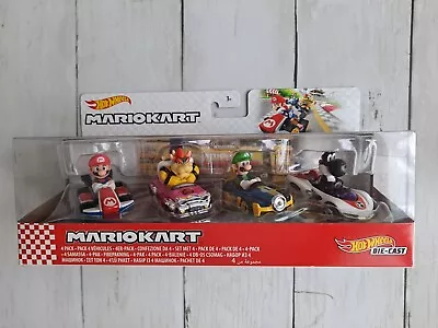 Buy 4 Pack ┥ 1:64 Hotwheels Mario Kart Mario Bowser Luigi Yoshi Black Nintendo    • 102.95£