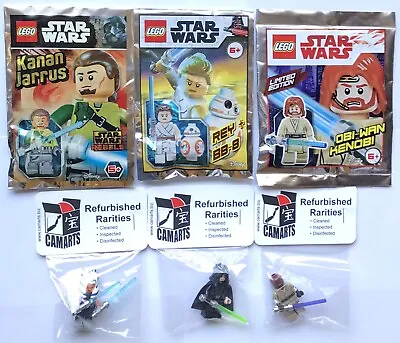 Buy Official LEGO Star Wars Foil Pack Jedi Lightsaber Minifigure Lot Of 6 Toys RARE • 151.43£
