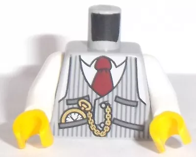 Buy LEGO Minifigure Torso White With Waistcoat & Pocket Watch Pattern • 1.90£