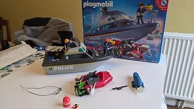 Buy Playmobil 4429 - Police Boat Playset With 3 Playmobil Figures Set • 4.99£