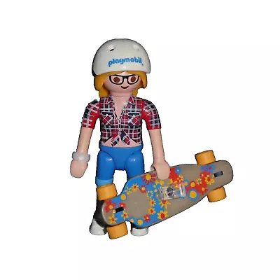 Buy Playmobil Female Teenage Skateboarder - Figure & Skateboard - Sports / Park B • 1.49£