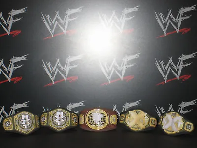 Buy 5 X Custom NXT WWF WWE Title Belts For Hasbro Mattel Retro Wrestling Figures ECW • 5.99£