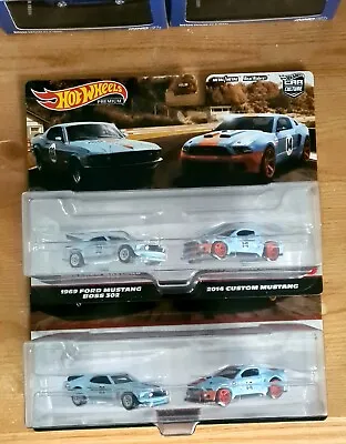 Buy Hot Wheels Gulf '69 Mustang Boss And '14 Twin 2 Pack Car Culture Premium • 28£