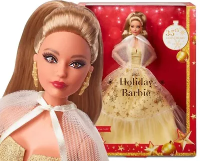 Buy Barbie Signature Christmas Doll 2023 Light Hair HJX06 Mattel Holiday Barbie • 98.86£