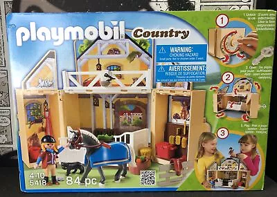 Buy New Sealed Playmobil Country 5418 My Secret Pony Farm Horse Stable Damaged Box • 19.99£