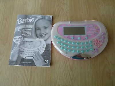 Buy Barbie Electronic Secret Diary Organiser Rare 1999 Mattel Condition Working • 14.99£