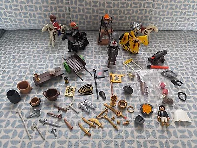Buy Playmobil Knights, Horses And Accessories Bundle • 15£