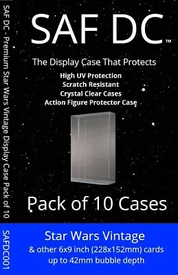 Buy Pack Of 10 SAF DC PREMIUM FOLDABLE ACTION FIGURE DISPLAY CASE -STAR WARS VINTAGE • 18.95£