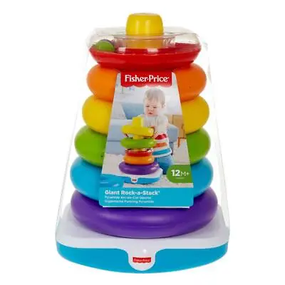 Buy Fisher Price Giant Rock-a-Stack Stacking Toy Baby Toddler Development • 20.99£