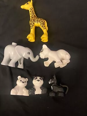 Buy Lego Duplo 6 Animal & Pet Bundle Elephant Giraffe Bear Lion Cat Dog Vintage Set • 9.99£