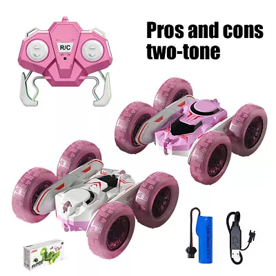 Buy 360° Barbie Pink Remote Control RC Stunt Car Toy W/Lights Off-road Double-sided • 27.99£