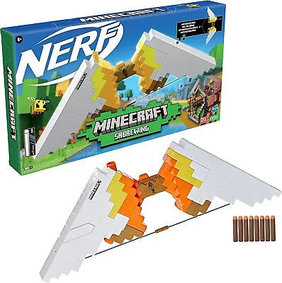 Buy Nerf Minecraft Sabrewing Bow Motorized Bow, Shoots Darts, 8 Nerf Elite Darts Inc • 54.99£