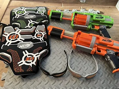 Buy 2 X Nerf Dart Tag Fury Fire With Vests & Glasses • 15£