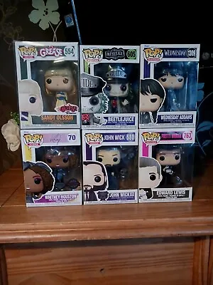 Buy Funko Pops Job Lot Of 6 , Two Limited Edtions Figures Sandy Olsson, Whitney H  • 100£