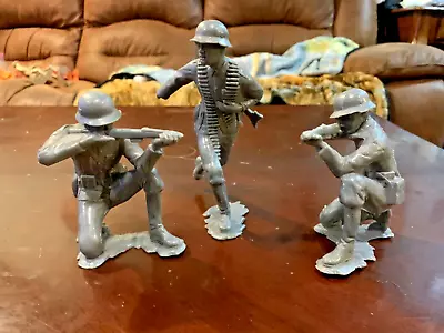 Buy Marx, 6 Inch Figures, German Soldiers, Damaged 2 R Missing Parts Of There Guns • 7.68£