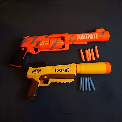 Buy Nerf Fortnite Blasters 6 Camo Wrap And SP-L Plus Darts Both Silencers Removable • 15.99£