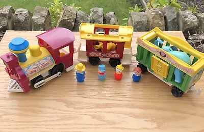 Buy Vintage Fisher Price Little People Circus Train  With Animals And Figures • 20£