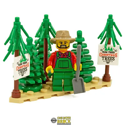 Buy Christmas Tree Seller | Xmas Minifigure Winter Village | Kit Made With Real LEGO • 14.99£