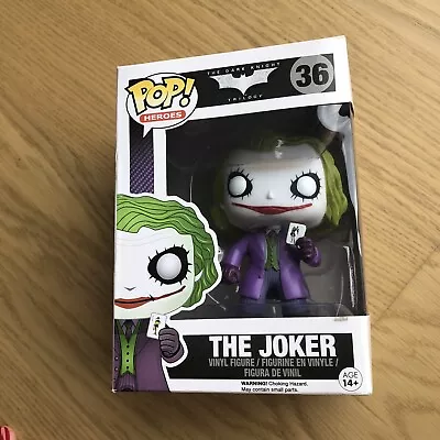 Buy Funko POP! Batman Dark Knight Movie The Joker Vinyl Figure #36 • 15£