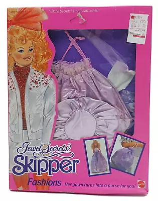 Buy 1986 Barbie Jewel Secrets Skipper Moden / Gown To Purse Fashions / Mattel 1863 • 35.12£