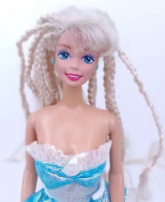 Buy Vintage 1995 Mattel Foam N Color Barbie Doll With Dress Blue • 19.01£